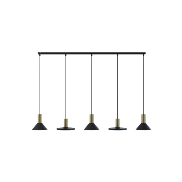 Lampa wisząca mosiądz-czarna HERMANOS 5xGU10x10W Nowodvorski 856481