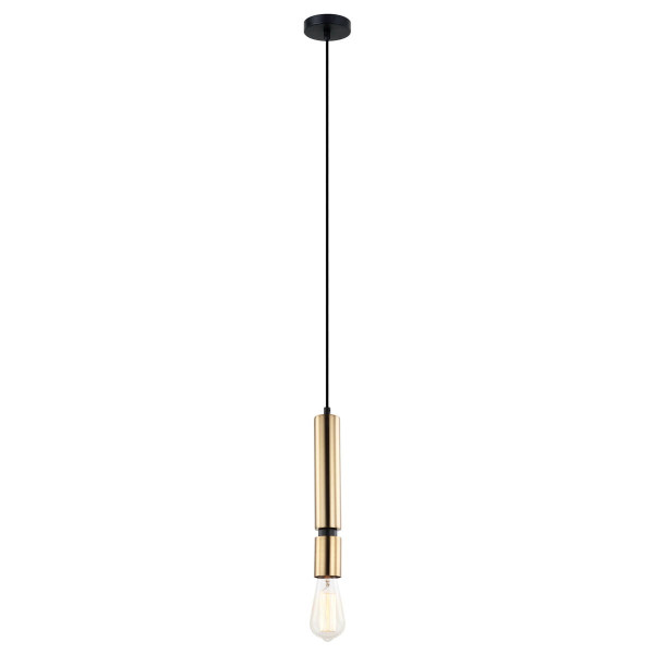 Lampa wisząca mosiądz-czarna Torla 1xE27x40W wym: 105,5x10x10 cm Italux 854342