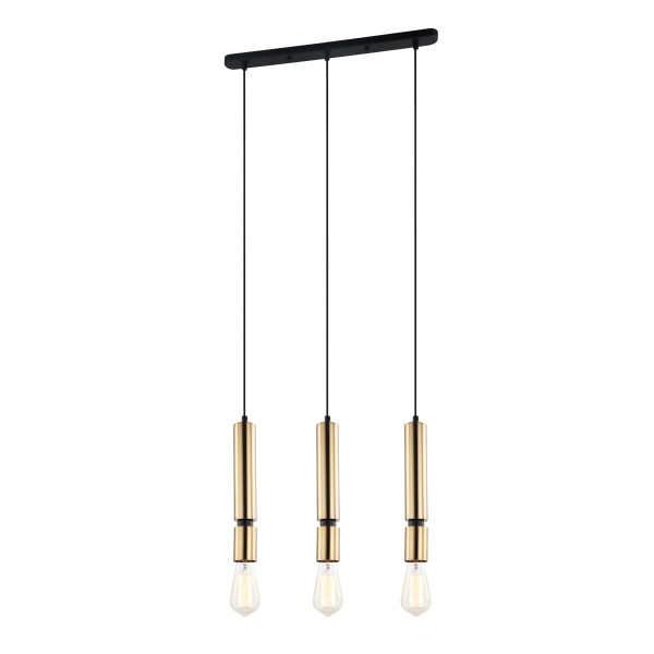 Lampa wisząca mosiądz-czarna Torla 3xE27x40W wym: 105x49x5 cm Italux 854564