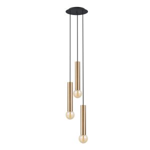 Lampa wisząca mosiądz i czarny BATON 3xE27x10W Nowodvorski 854175 Lampa wisząca mosiądz i czarny BATON 3xE27x10W Nowodvorski 854175
