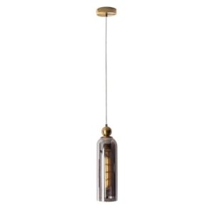 Lampa wisząca mosiądz i szkło dymione CAMPANILA 1xE27x40W Maxlight 853944 Lampa wisząca mosiądz i szkło dymione CAMPANILA 1xE27x40W Maxlight 853944