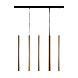 Lampa wisząca mosiądz polerowano-czarna AKADI 5xGU10x4W Amplex 846252 Lampa wisząca mosiądz polerowano-czarna AKADI 5xGU10x4W Amplex 846252