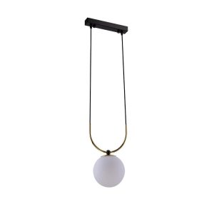 Lampa wisząca mosiądz polerowano-czarna-biała BALOS 1xE14x8W Amplex 846550 Lampa wisząca mosiądz polerowano-czarna-biała BALOS 1xE14x8W Amplex 846550