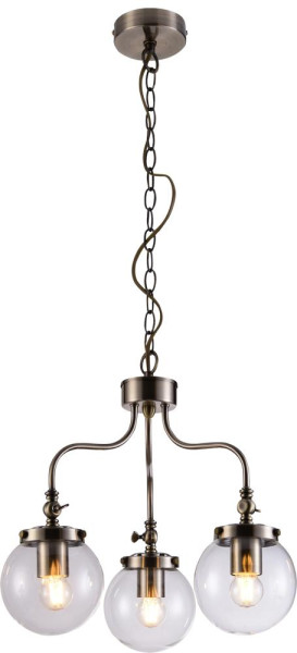 Lampa wisząca mosiądz-przezroczysta BALLET 3xE27x40W Candellux 924150