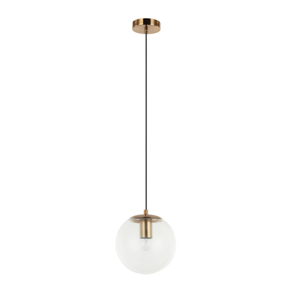 Lampa wisząca mosiądz-przezroczysty SARPO 1xE27x40W wym: 96x20x20 cm Italux 845274