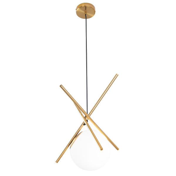 Lampa wisząca mosiądz XENA 1xE27x60W wym: 140x20x20 cm Maxlight 845293