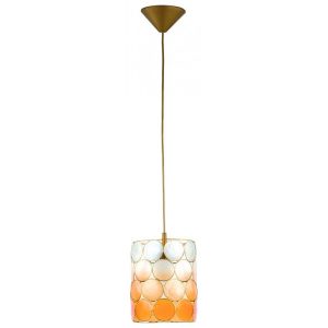 Lampa wisząca mosiężno-biała-pomarańczowa CIRCOLO 1xE27x15W Alfa 854166 Lampa wisząca mosiężno-biała-pomarańczowa CIRCOLO 1xE27x15W Alfa 854166