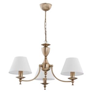 Lampa wisząca mosiężno-biała SOFIA 3xE14x10W wym: 64×40,8×40,8 cm Alfa 854427 Lampa wisząca mosiężno-biała SOFIA 3xE14x10W wym: 64×40,8×40,8 cm Alfa 854427