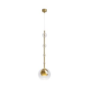 Lampa wisząca mosiężno-przezroczysta Ros 1xGU10x28W Maytoni 849534 Lampa wisząca mosiężno-przezroczysta Ros 1xGU10x28W Maytoni 849534