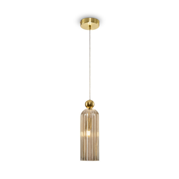 Lampa wisząca mosiężno-złota ANTIC 1xE14x40W wym: 187,5x10x10 cm Maytoni 852335
