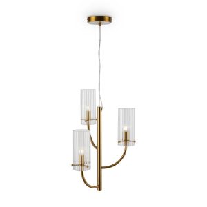 Lampa wisząca mosiężno-złota ARCO 3xG9x40W wym: 198x35x35 cm Maytoni 856357 Lampa wisząca mosiężno-złota ARCO 3xG9x40W wym: 198x35x35 cm Maytoni 856357