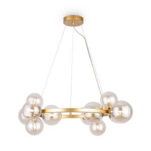 Lampa wisząca mosiężno-złota DALLAS 11xG9x28W wym: 137x25x67 cm Maytoni 852706 Lampa wisząca mosiężno-złota DALLAS 11xG9x28W wym: 137x25x67 cm Maytoni 852706