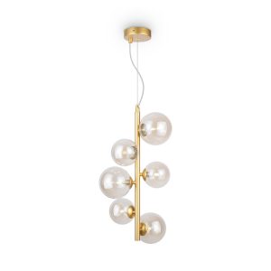 Lampa wisząca mosiężno-złota DALLAS 6xG9x28W wym: 170x29x29 cm Maytoni 852350 Lampa wisząca mosiężno-złota DALLAS 6xG9x28W wym: 170x29x29 cm Maytoni 852350