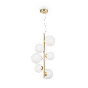 Lampa wisząca mosiężno-złota DALLAS 6xG9x28W wym: 170x29x29 cm Maytoni 852109 Lampa wisząca mosiężno-złota DALLAS 6xG9x28W wym: 170x29x29 cm Maytoni 852109