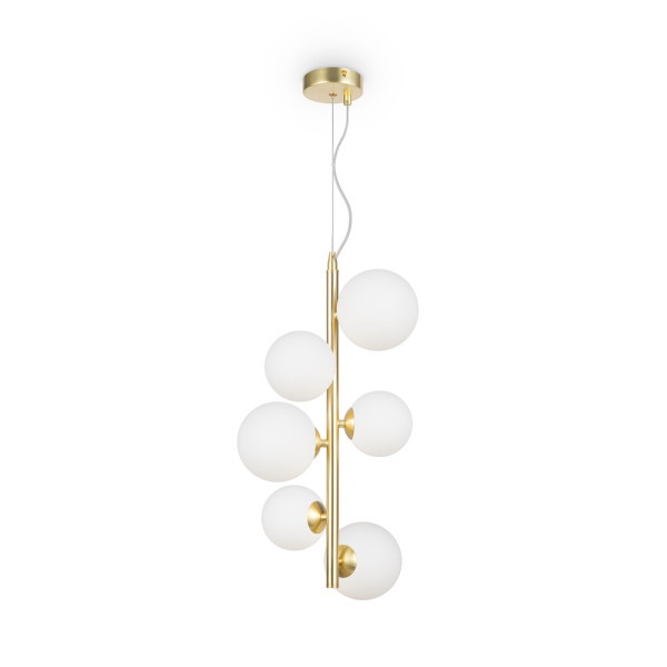 Lampa wisząca mosiężno-złota DALLAS 6xG9x28W wym: 170x29x29 cm Maytoni 852109