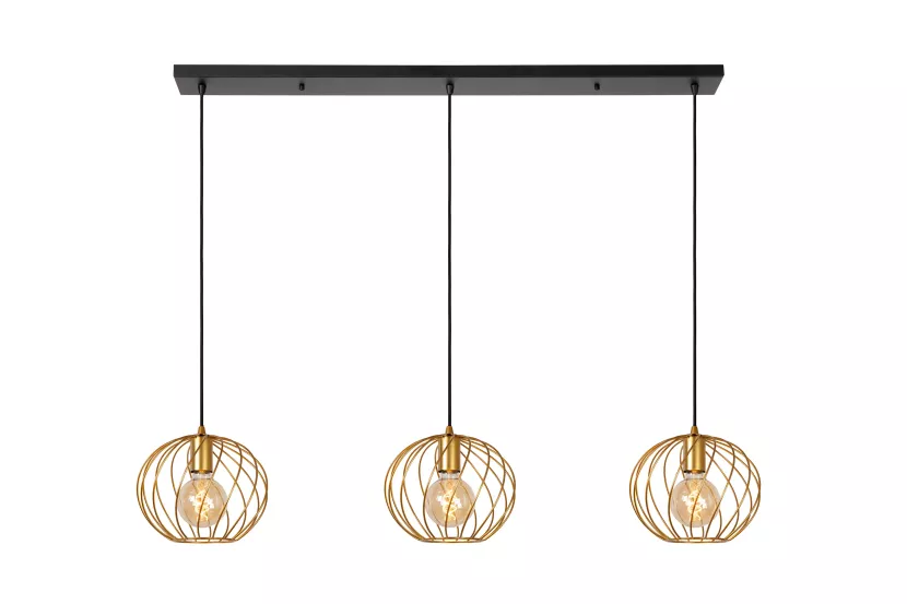 Lampa wisząca mosiężno-złota DANZA 3xE27x40W wym: 155x130x25 cm Lucide 850231