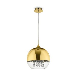 Lampa wisząca mosiężno-złota FERMI 1xE27x60W wym: 105x30x30 cm Maytoni 852338 Lampa wisząca mosiężno-złota FERMI 1xE27x60W wym: 105x30x30 cm Maytoni 852338