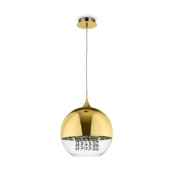 Lampa wisząca mosiężno-złota FERMI 1xE27x60W wym: 105x30x30 cm Maytoni 852338