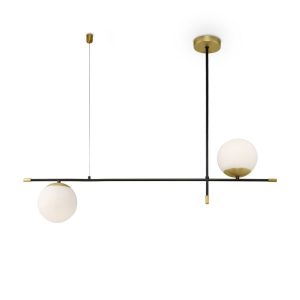 Lampa wisząca mosiężno-złota NOSTALGIA 2xE14x40W wym: 76x15x95 cm Maytoni 854360 Lampa wisząca mosiężno-złota NOSTALGIA 2xE14x40W wym: 76x15x95 cm Maytoni 854360
