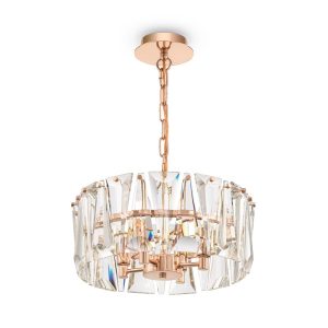 Lampa wisząca mosiężno-złota PUNTES 4xE14x60W wym: 66,8x38x38 cm Maytoni 851931 Lampa wisząca mosiężno-złota PUNTES 4xE14x60W wym: 66,8x38x38 cm Maytoni 851931