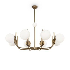 Lampa wisząca mosiężno-złota RENDEZ-VOUS 8xE14x40W wym:79,2x103x103 Maytoni 864411 Lampa wisząca mosiężno-złota RENDEZ-VOUS 8xE14x40W wym:79,2x103x103 Maytoni 864411