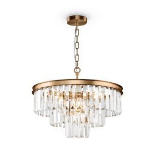 Lampa wisząca mosiężno-złota REVERO 7xE14x40W wym: 115x50x50 cm Maytoni 852316 Lampa wisząca mosiężno-złota REVERO 7xE14x40W wym: 115x50x50 cm Maytoni 852316