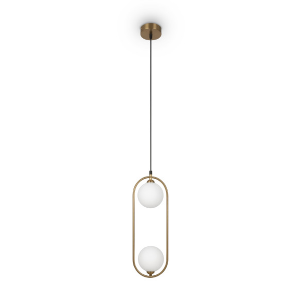 Lampa wisząca mosiężno-złota RING 2xG9x25W wym: 204x12x17 cm Maytoni 854592