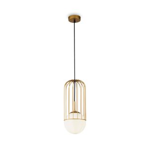 Lampa wisząca mosiężno-złota TELFORD 1xE27x60W wym: 170x15x15 cm Maytoni 852287 Lampa wisząca mosiężno-złota TELFORD 1xE27x60W wym: 170x15x15 cm Maytoni 852287