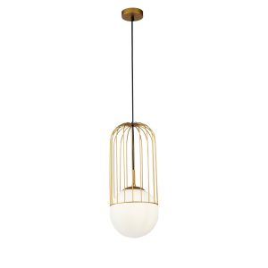 Lampa wisząca mosiężno-złota TELFORD 1xE27x60W wym: 176x20x20 cm Maytoni 852217 Lampa wisząca mosiężno-złota TELFORD 1xE27x60W wym: 176x20x20 cm Maytoni 852217