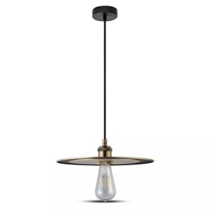 Lampa wisząca mosiężno-złota VT-7777 1xE27x60W wym: 100x30x30 cm V-TAC 850892 Lampa wisząca mosiężno-złota VT-7777 1xE27x60W wym: 100x30x30 cm V-TAC 850892