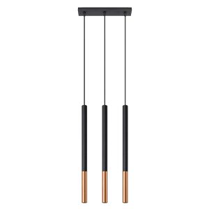 Lampa wisząca Mozaica 3-punktowa aluminiowa czarno-złota 39235 Lampa wisząca Mozaica 3-punktowa aluminiowa czarno-złota 39235