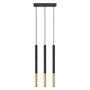 Lampa wisząca Mozaica 3-punktowa stalowa czarno-złota 39238 Lampa wisząca Mozaica 3-punktowa stalowa czarno-złota 39238