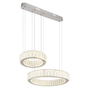 Lampa wisząca Mucky LED 2-punktowa ze zmienną barwą światasrebrna 133867