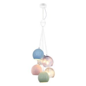 Lampa wisząca multikolor CASES 6xE14x40W wym: 214x33x33 cm Italux 836920