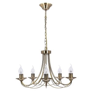 Lampa wisząca Muza 5-punktowa metalowa złota 195397
