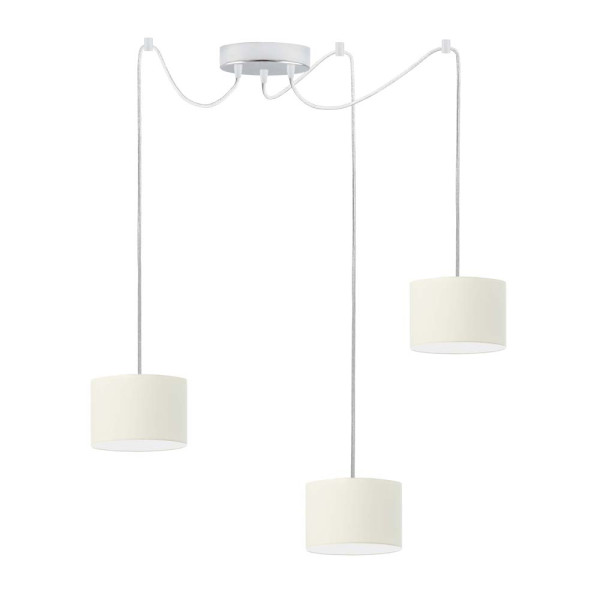Lampa wisząca nad blat WAIKIKI W3 Chrom - Ecru 879908