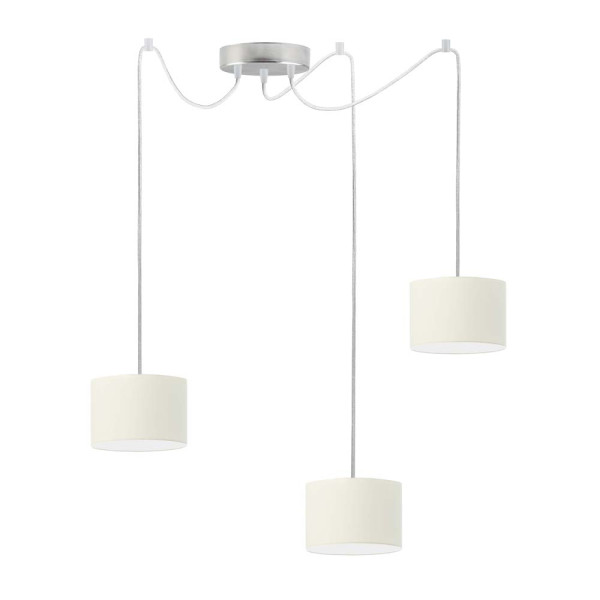 Lampa wisząca nad blat WAIKIKI W3 Stal Szczotkowana - Ecru 879987