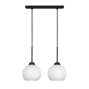 Lampa wisząca nad stół EDYLIT białe kule czarna listwa 2xE27 FIONA 14-988 1048828