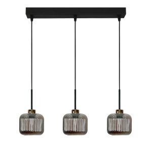 Lampa wisząca nad stół EDYLIT grafit klosz listwa 3xE27 KORN 14-974 1048946