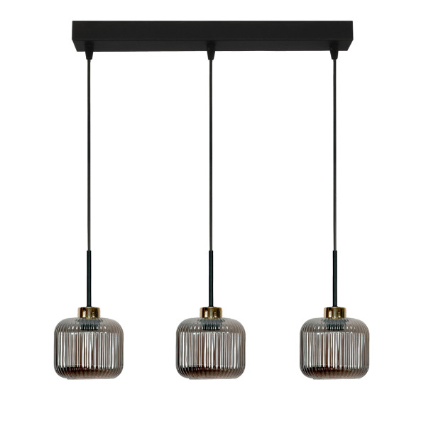 Lampa wisząca nad stół EDYLIT grafit klosz listwa 3xE27 KORN 14-974 1048946