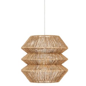 Lampa wisząca nad stół LIZA klosz z plecionki juta, Ø 38 cm 649204 Lampa wisząca nad stół LIZA klosz z plecionki juta, Ø 38 cm 649204