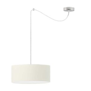 Lampa wisząca nad stół WAIKIKI W1 Stal Szczotkowana – Ecru 879479 Lampa wisząca nad stół WAIKIKI W1 Stal Szczotkowana – Ecru 879479