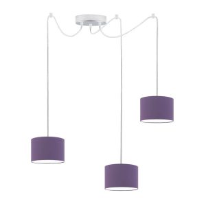 Lampa wisząca nad stół WAIKIKI W3 Chrom – Fioletowy 879903 Lampa wisząca nad stół WAIKIKI W3 Chrom – Fioletowy 879903
