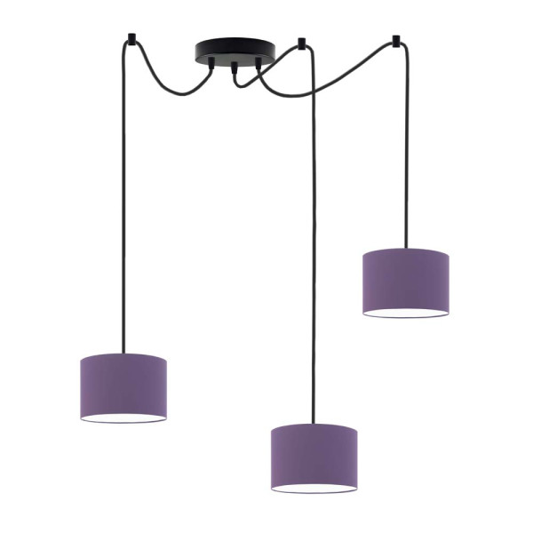 Lampa wisząca nad stół WAIKIKI W3 Czarny - Fioletowy 879972