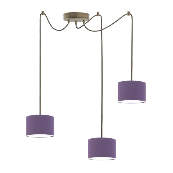 Lampa wisząca nad stół WAIKIKI W3 Stare Złoto - Fioletowy 879942