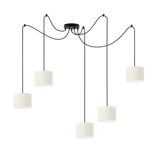 Lampa wisząca nad stół WAIKIKI W5 Czarny - Ecru 883592