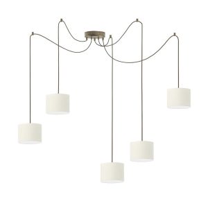 Lampa wisząca nad stół WAIKIKI W5 Stare Złoto – Ecru 883583 Lampa wisząca nad stół WAIKIKI W5 Stare Złoto – Ecru 883583