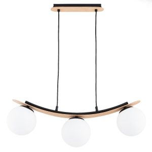 Lampa wisząca NAIRA jasne drewno-czarna-biała 3xE14x10W IP20 Alfa 988649 Lampa wisząca NAIRA jasne drewno-czarna-biała 3xE14x10W IP20 Alfa 988649