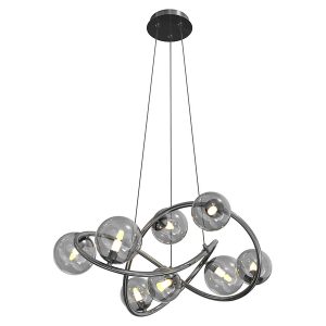 Lampa wisząca Nancy LED 8-punkowa metalowa czarna 112634 Lampa wisząca Nancy LED 8-punkowa metalowa czarna 112634