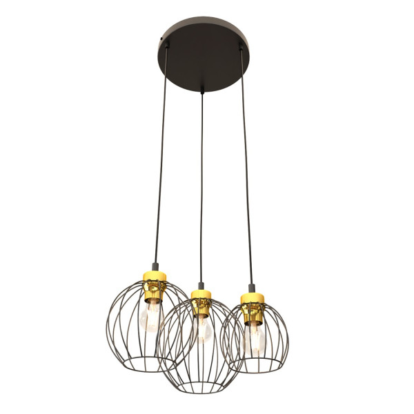 Lampa Wisząca Nando 3Prem Bl Gold 752517